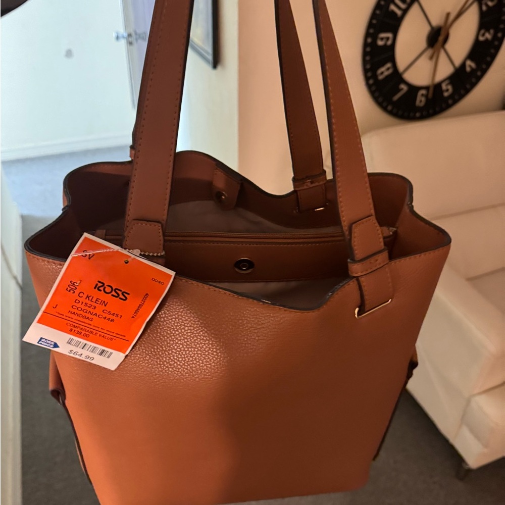 Calvin Klein Collection Brown Leather Tote - Picture 2 of 10